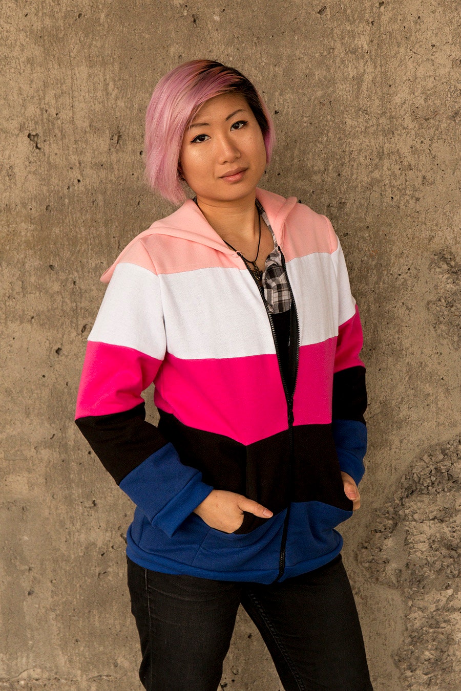 Genderfluid pride flag hoodie
