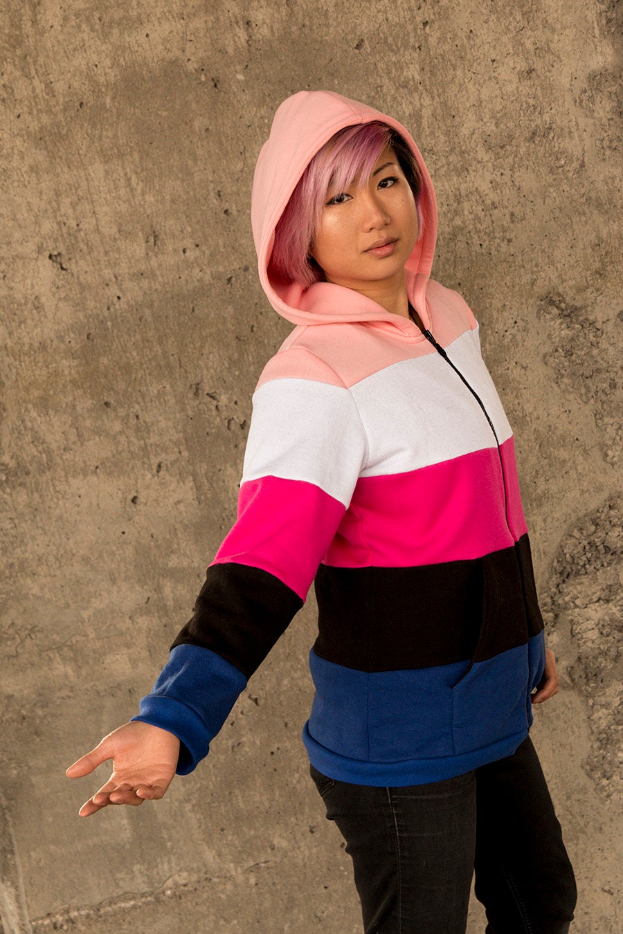 Genderfluid pride flag hoodie