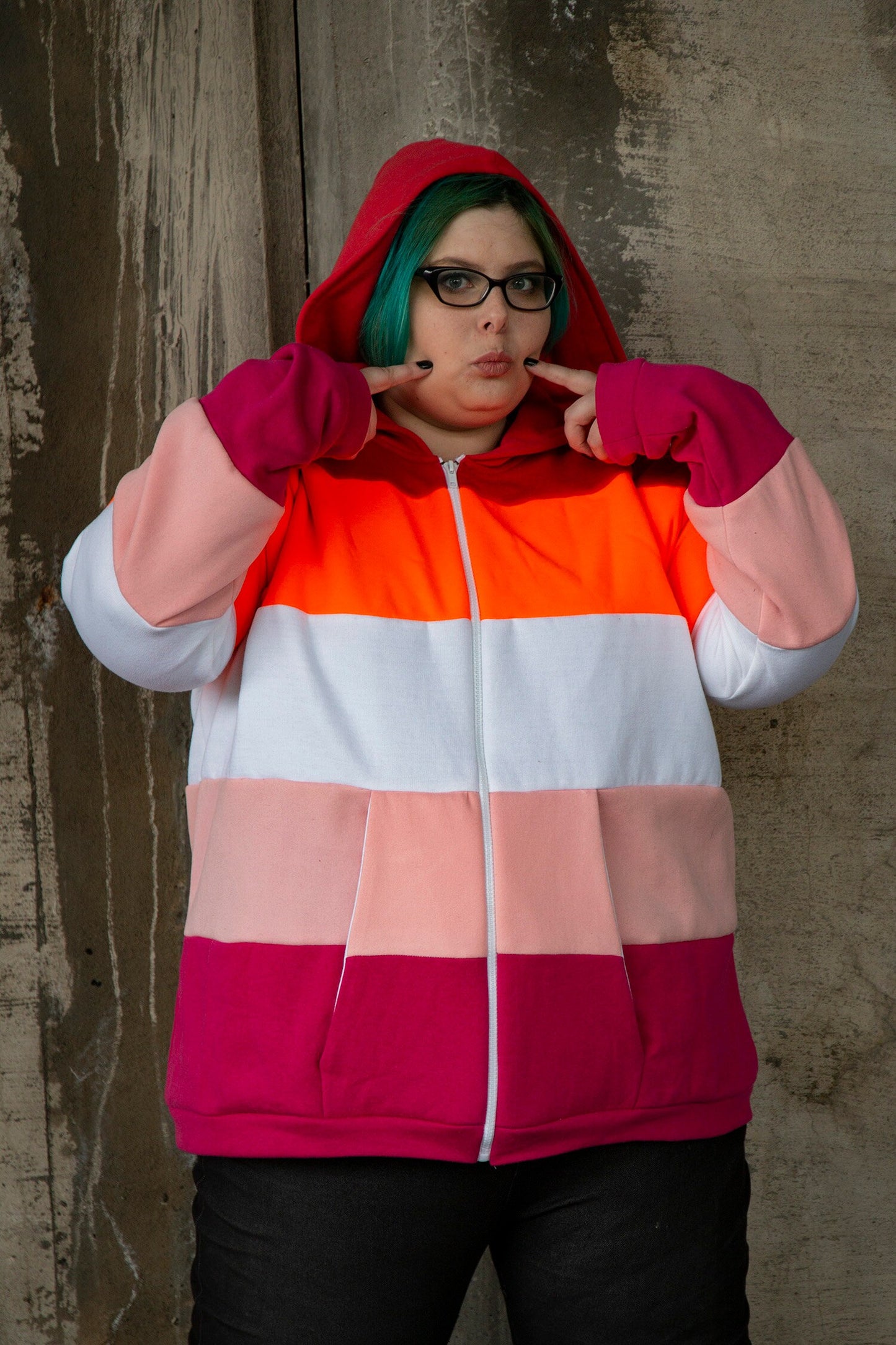 Lesbian pride flag hoodie (sunset)