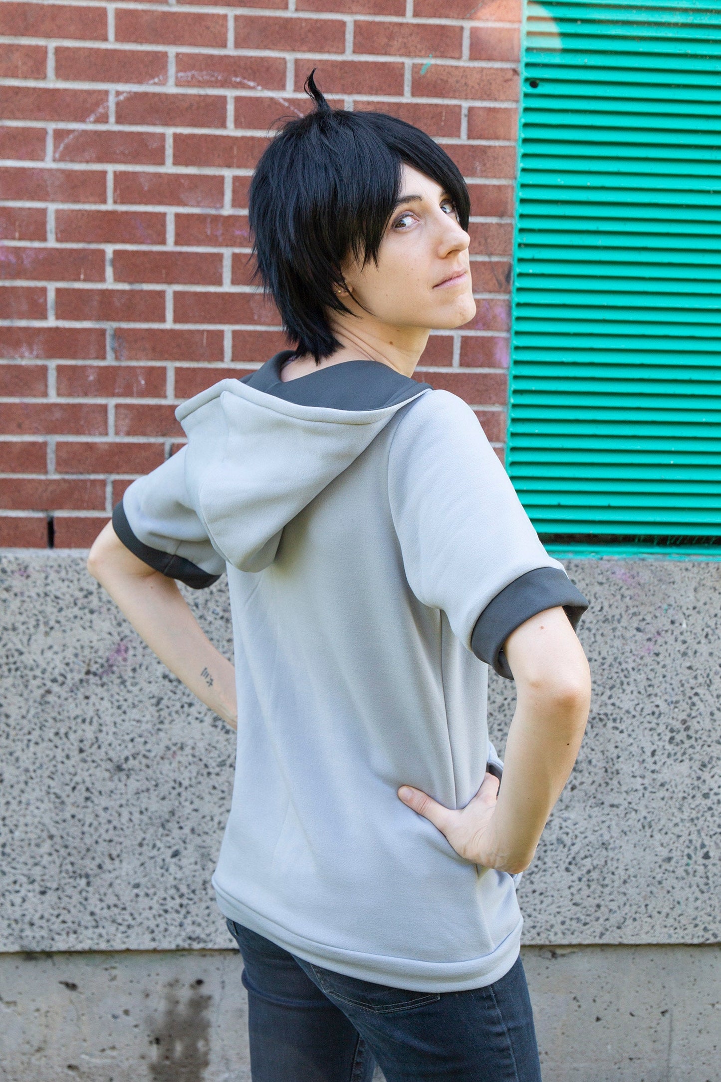 Koyomi Araragi hoodie cosplay from Bakemonogatari, Nisemonogatari, Monogatari series