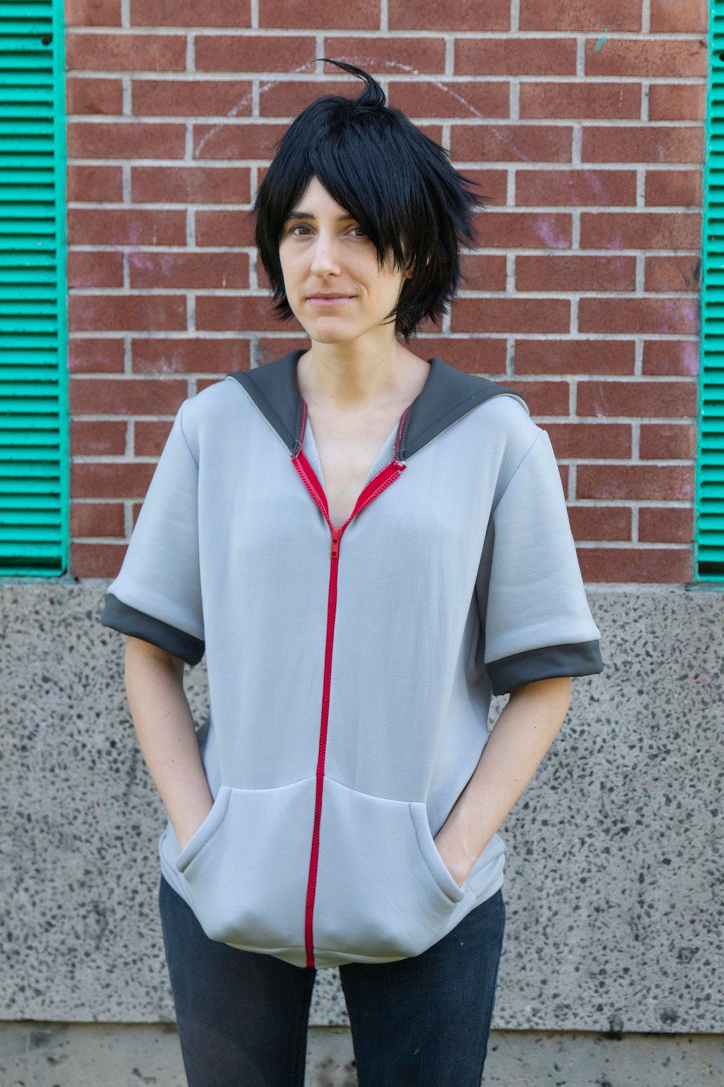 Koyomi Araragi hoodie cosplay from Bakemonogatari, Nisemonogatari, Monogatari series