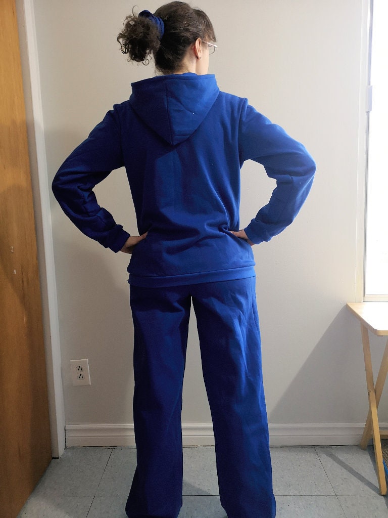 Basic sweatshirt fleece hoodie, sweatpants and scrunchie set, pajama, loungewear, sweater, cozy
