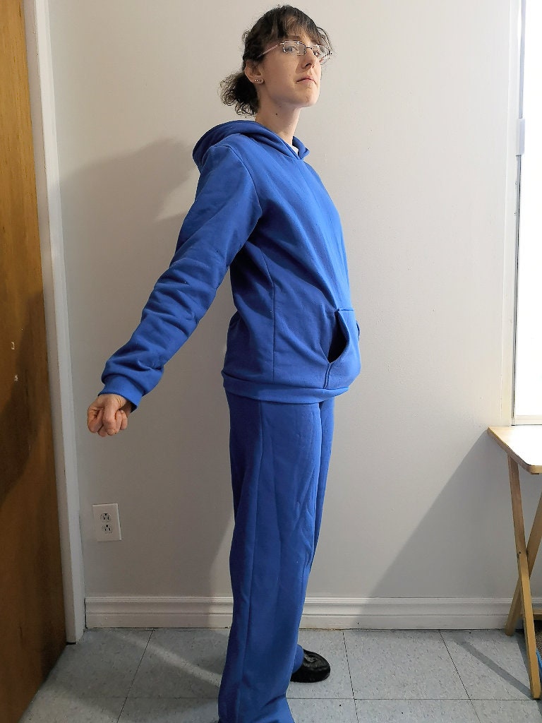 Basic sweatshirt fleece hoodie, sweatpants and scrunchie set, pajama, loungewear, sweater, cozy