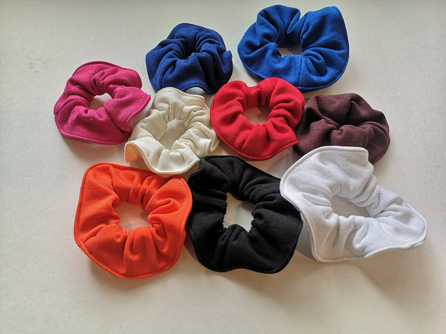 Chouchou à cheveux en coton ouaté, tissu récupéré, accessoire à cheveux
