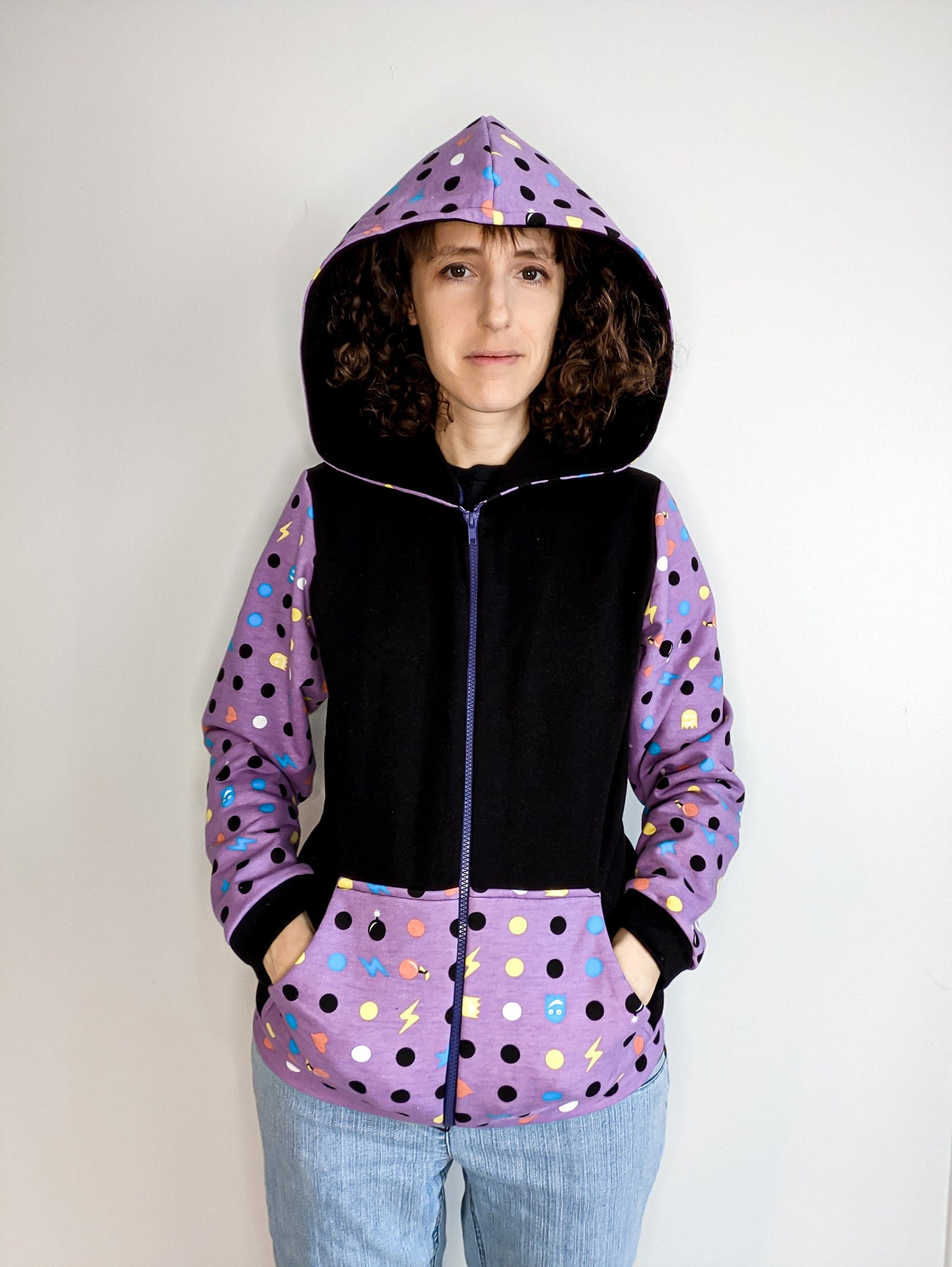Veste de coton ouaté du joueur de jeux rétro