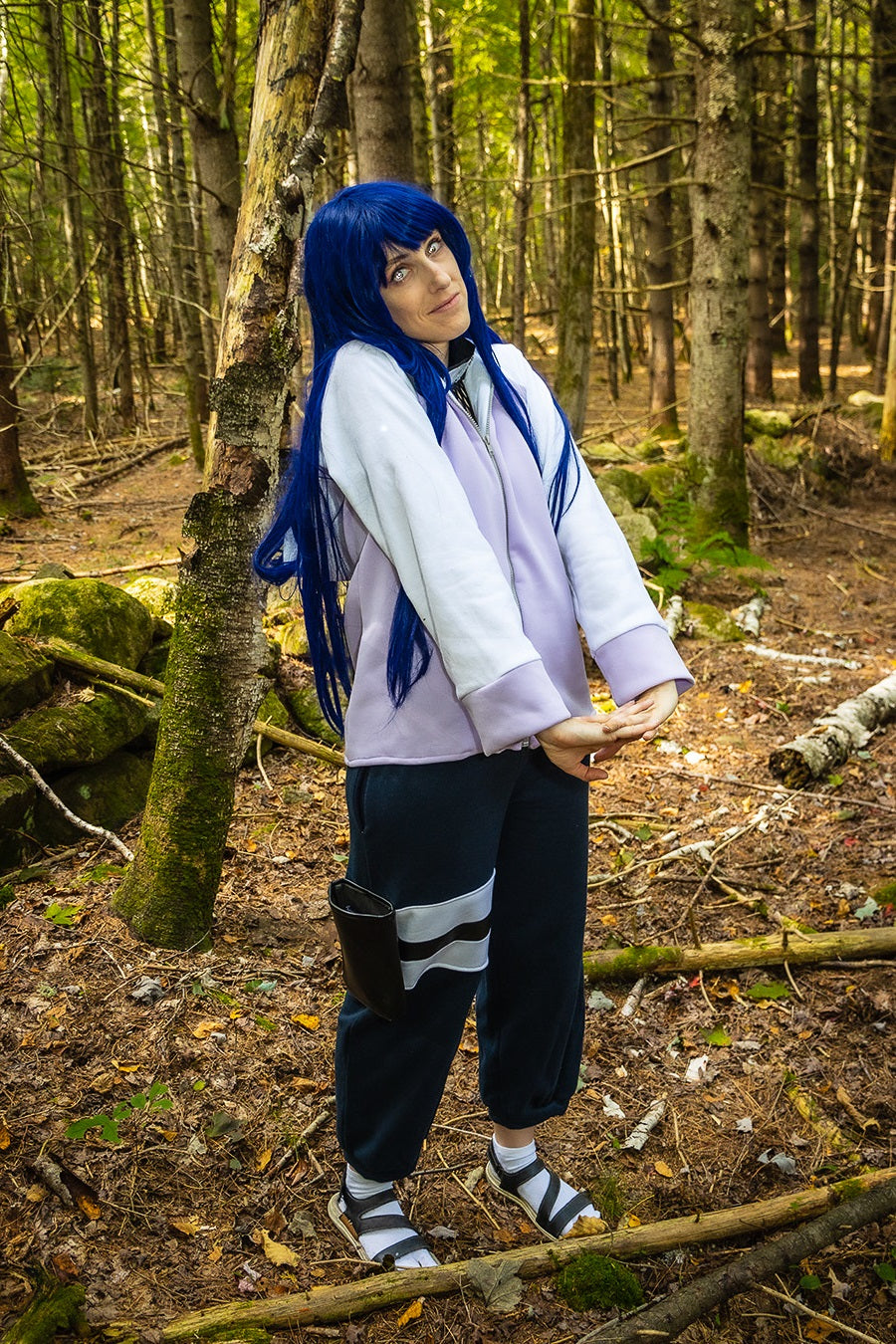 Hinata Hyuga inspired cosplay hoodie and pants from Naruto Shippuden