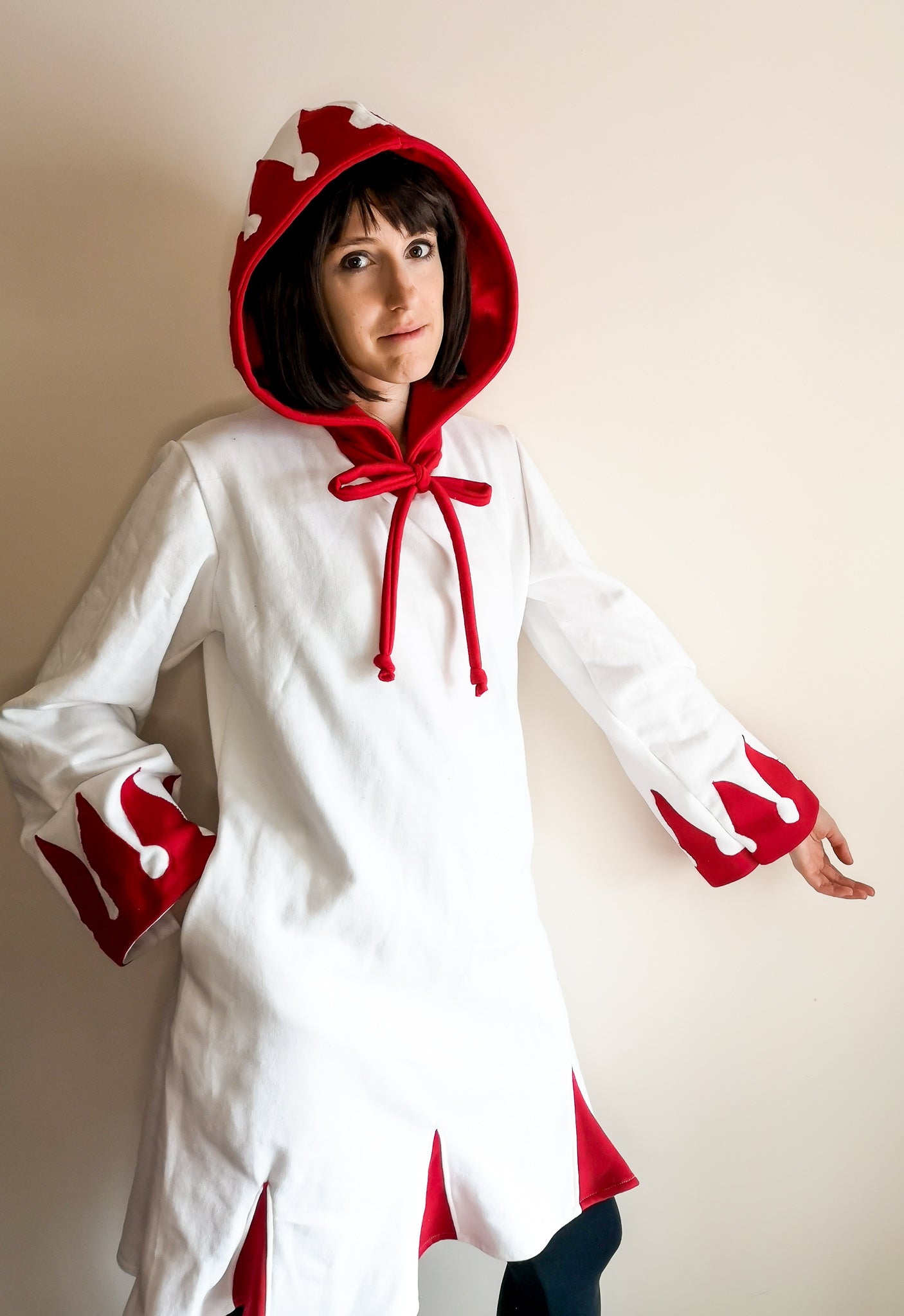 White Mage inspired cosplay hoodie tunic from Final Fantasy