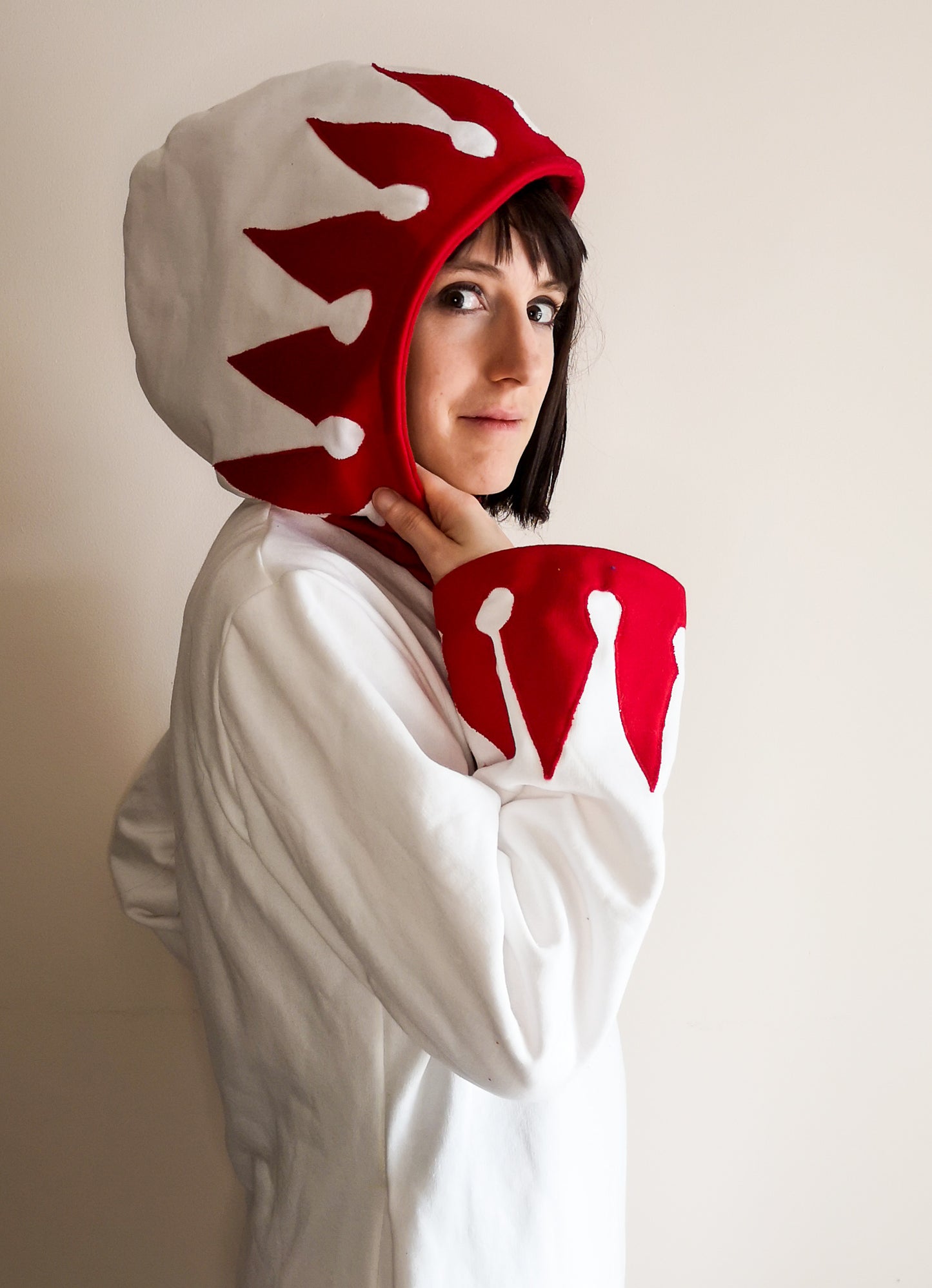 White Mage inspired cosplay hoodie tunic from Final Fantasy