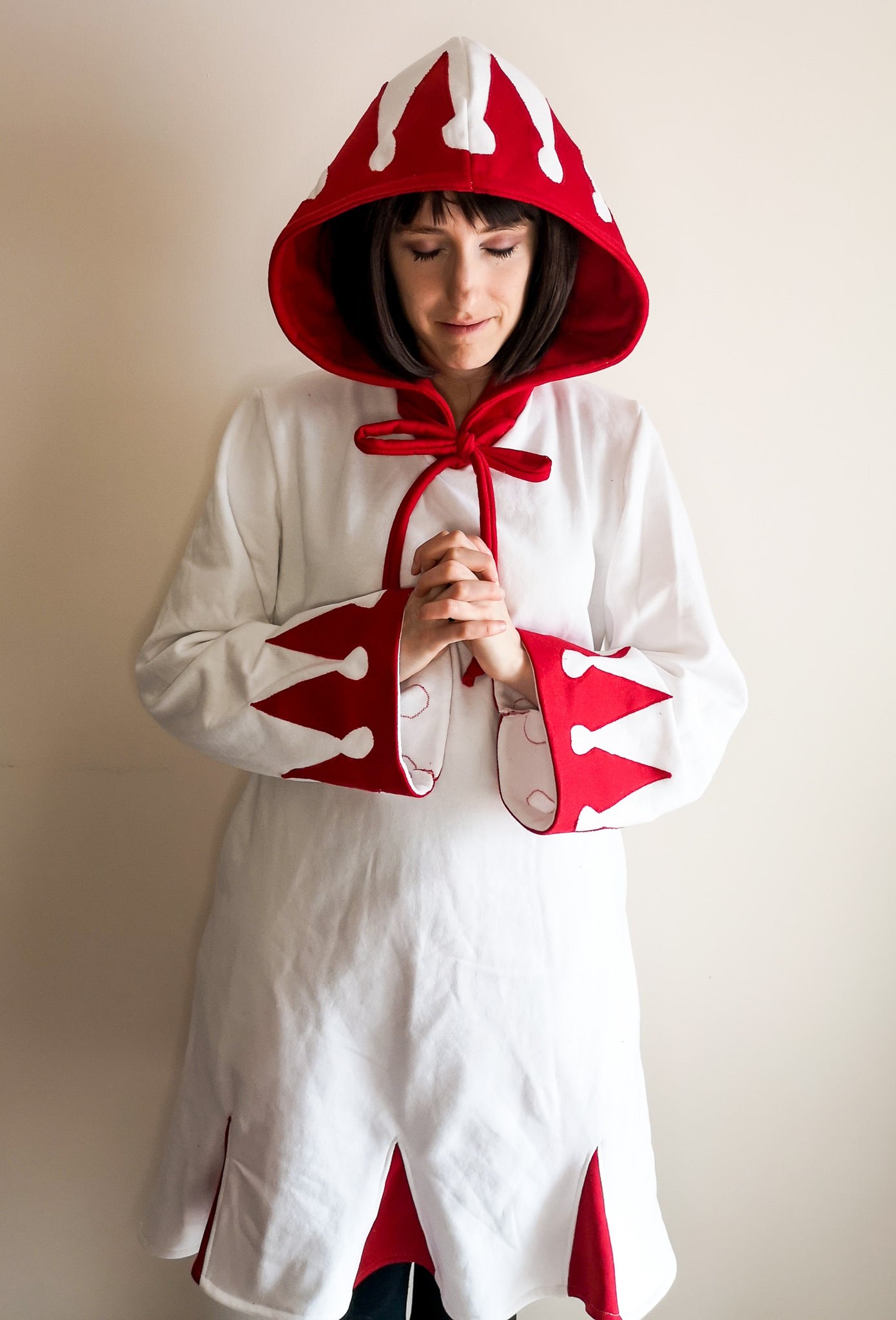 White Mage inspired cosplay hoodie tunic from Final Fantasy