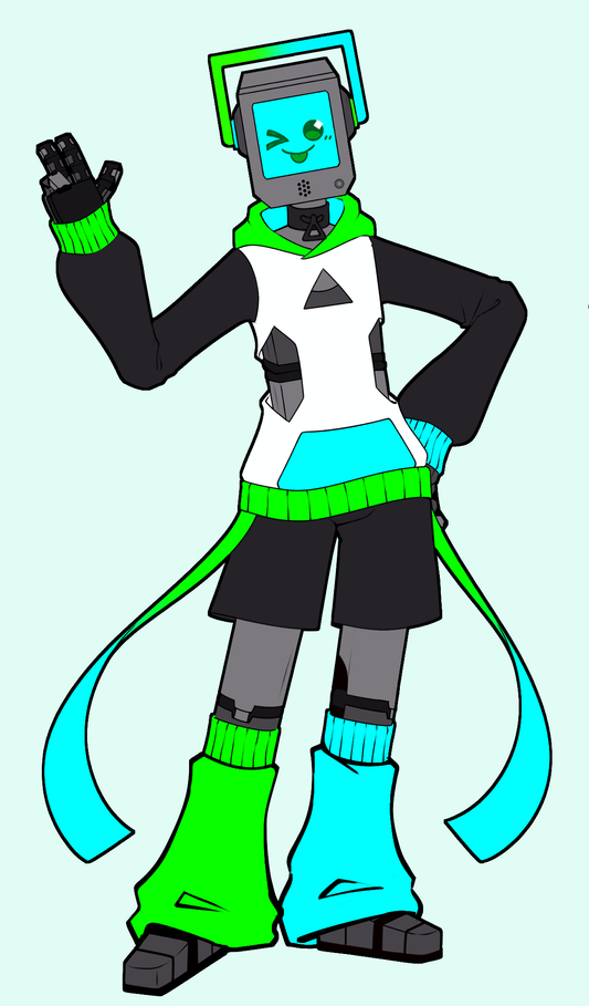 K Slys custom OC hoodie, shorts and legwarmers