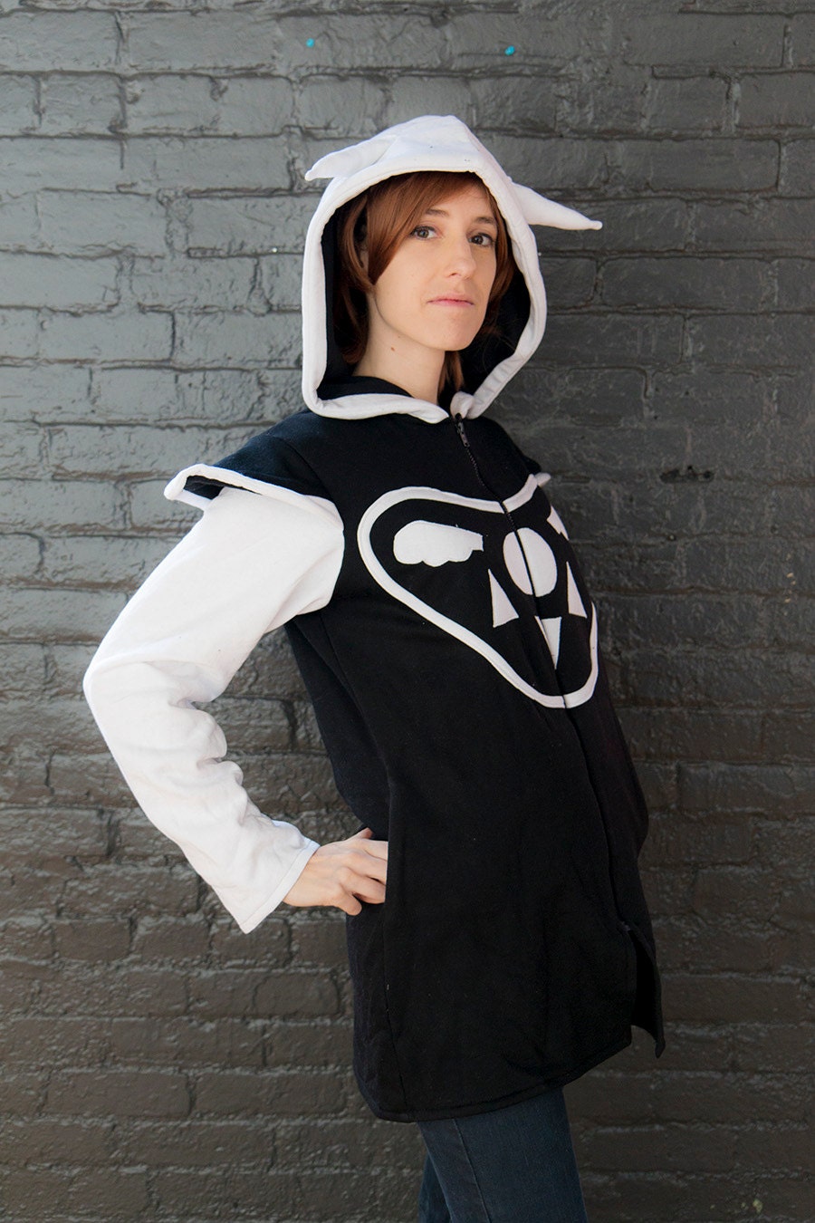 Veste de coton ouaté inspirée par Asriel d'Undertale