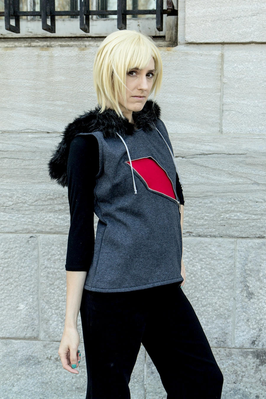 Chandail de coton ouaté cosplay inspiré par Gladion de Pokémon Soleil et Lune 