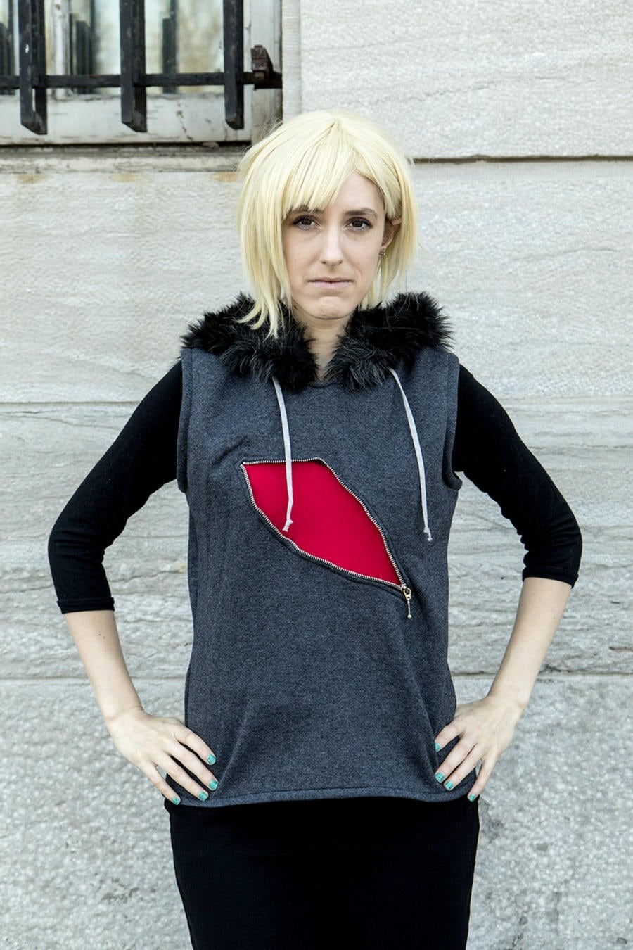 Chandail de coton ouaté cosplay inspiré par Gladion de Pokémon Soleil et Lune 