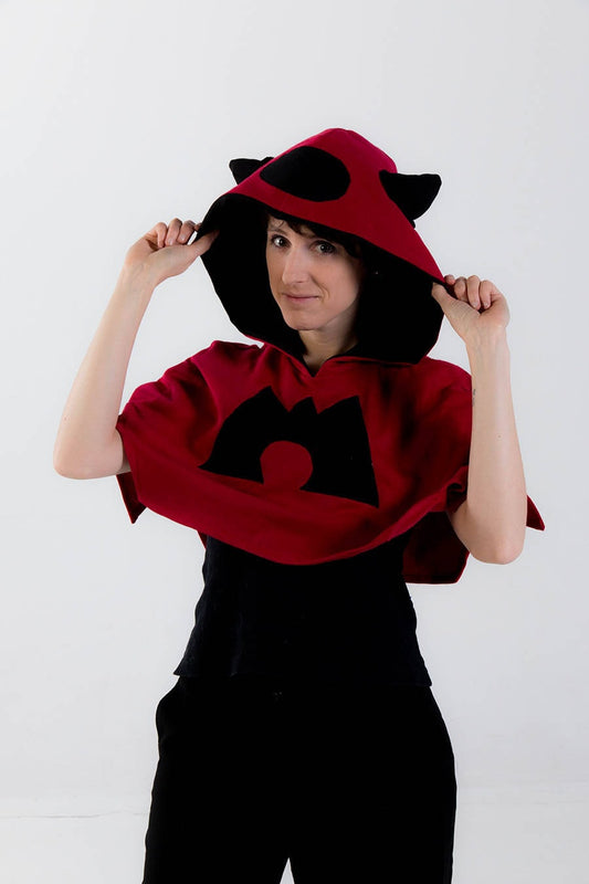 Team Magma inspired cosplay poncho hoodie