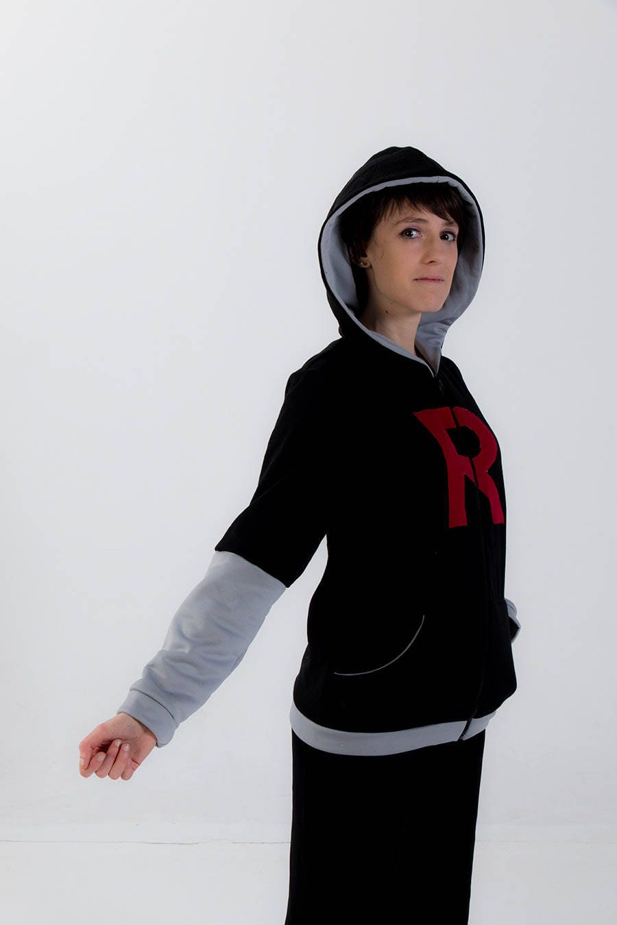 Team Rocket grunt inspired cosplay hoodie