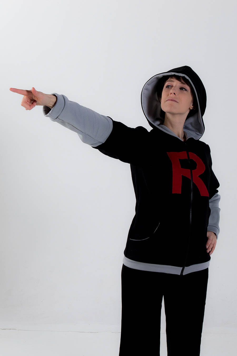 Team Rocket grunt inspired cosplay hoodie