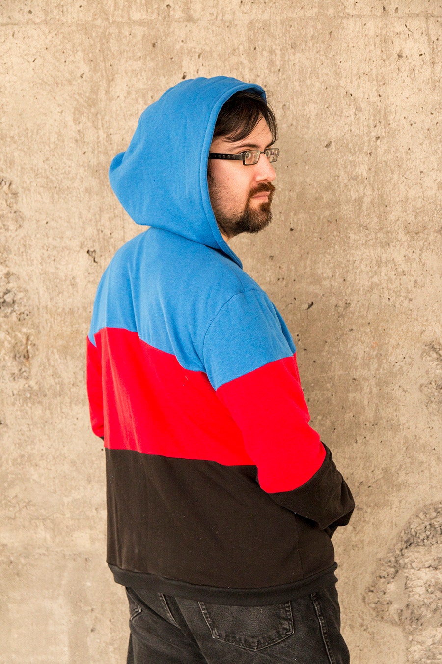 Veste de coton ouaté du drapeau de la fierté polyamoureuse 