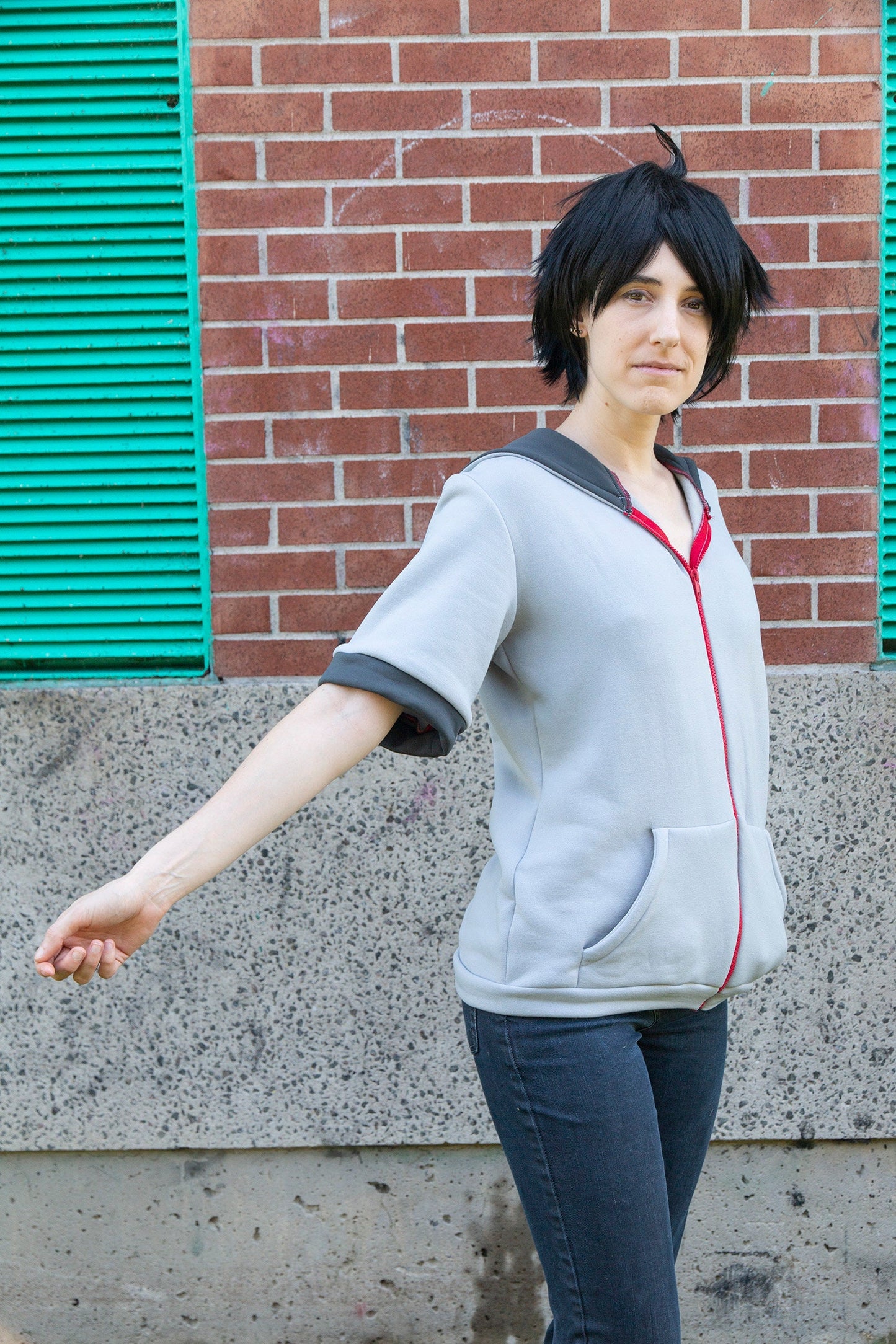 Veste à capuchon cosplay de Koyomi Araragi de Bakemonogatari, Nisemonogatari, Monogatari series