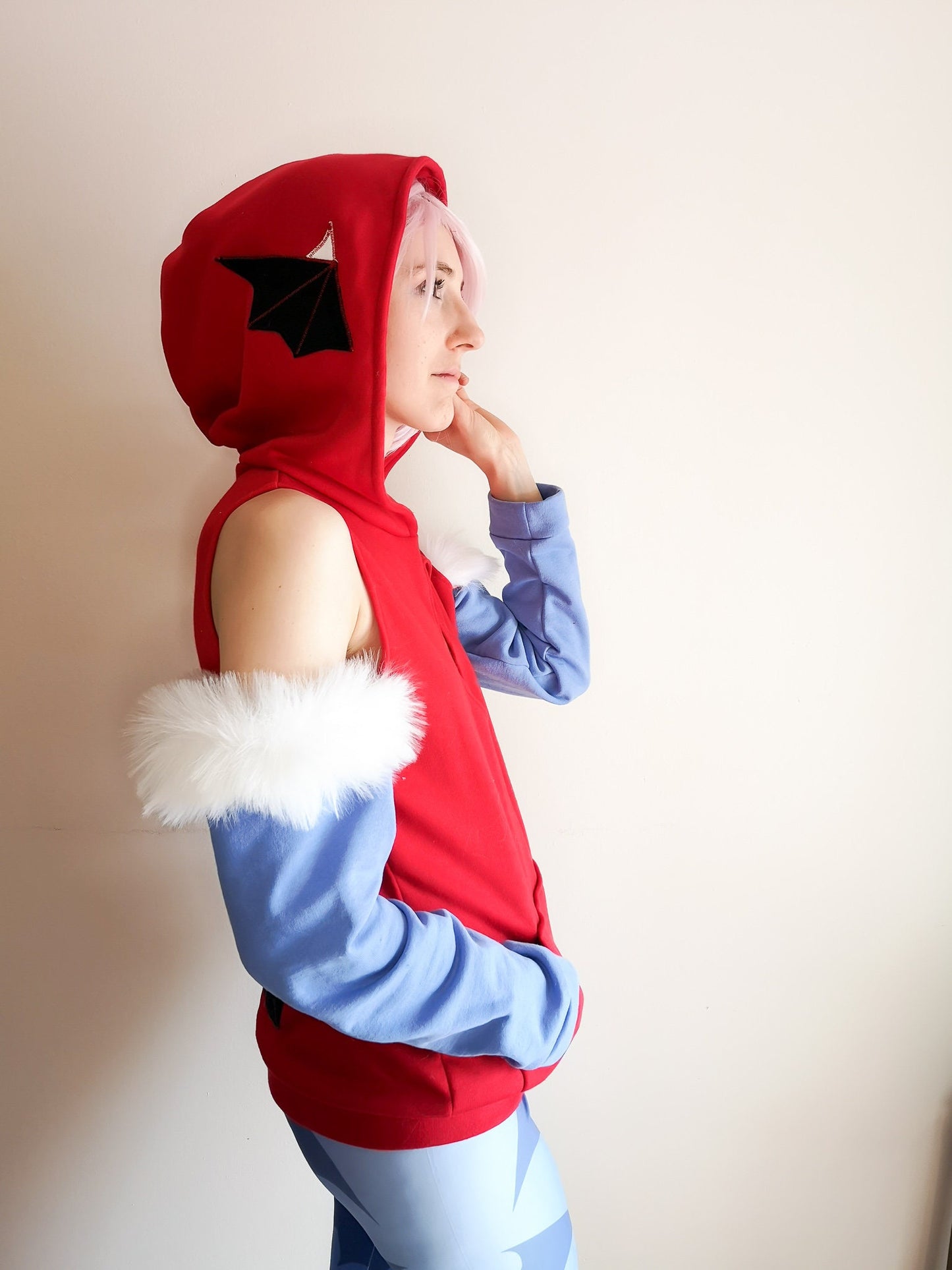 Lilith Aensland inspired cosplay hoodie from Darkstalkers